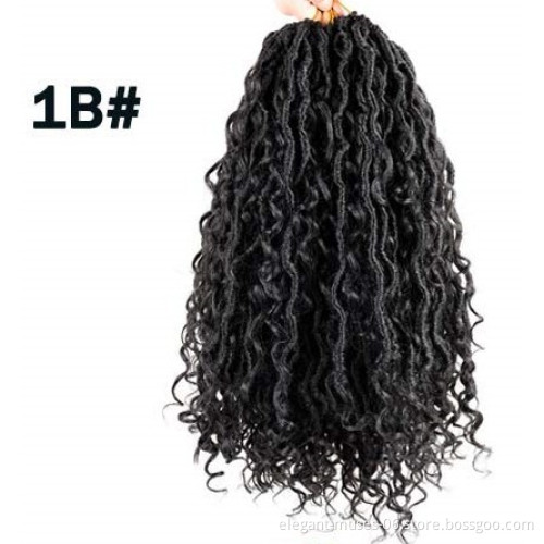 Faux Locs Crochet Braid Ombre Synthetic Hair Extensions River Locs Crochet Goddess Faux Locs Braids Hair
